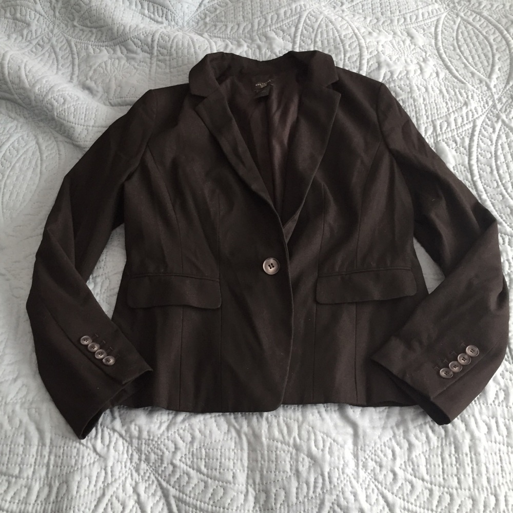 Ann Taylor Petite Suit Jacket 8P Black